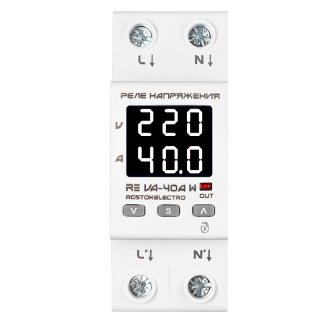 Реле напряжения с контролем тока RE VA-40А W