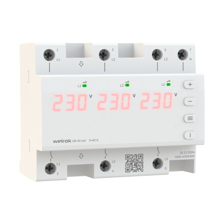 Реле напряжения Welrok D6-40 red