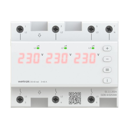 Реле напряжения Welrok D6-40 red