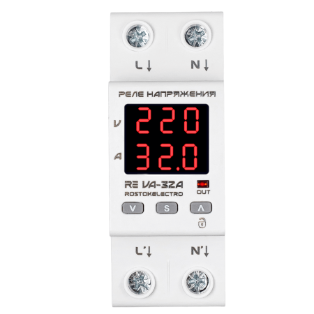 Реле напряжения с контролем тока RE VA-32A