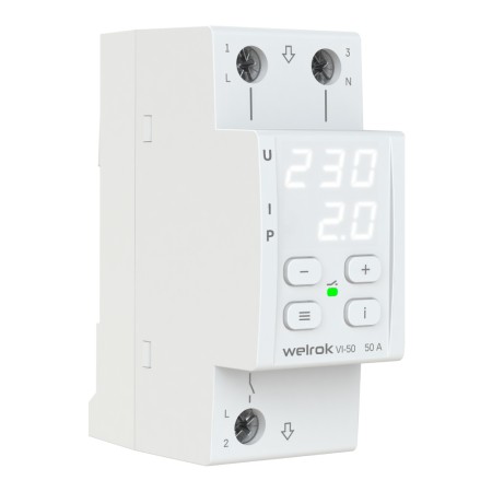 Реле напряжения с контролем тока Welrok VI-50