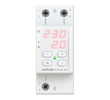 Реле напряжения с контролем тока Welrok VI-50 red